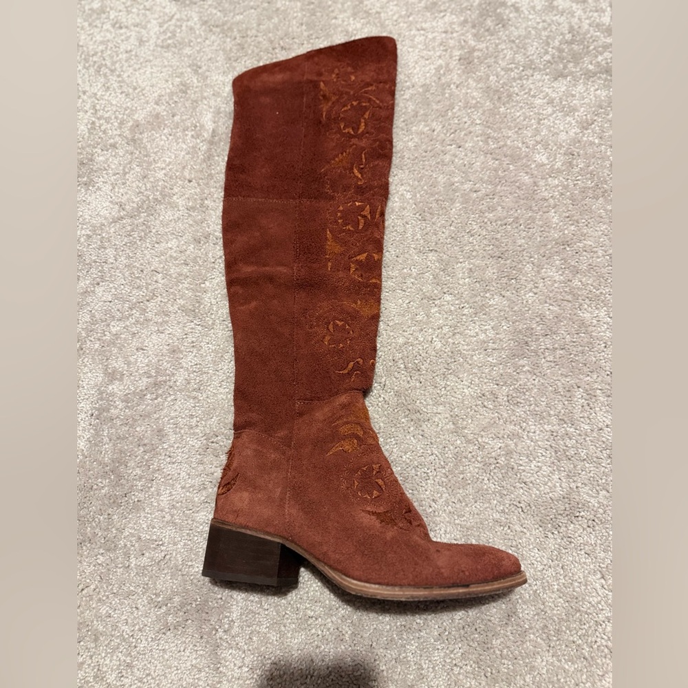 Free People Rust Over the Knee Boots